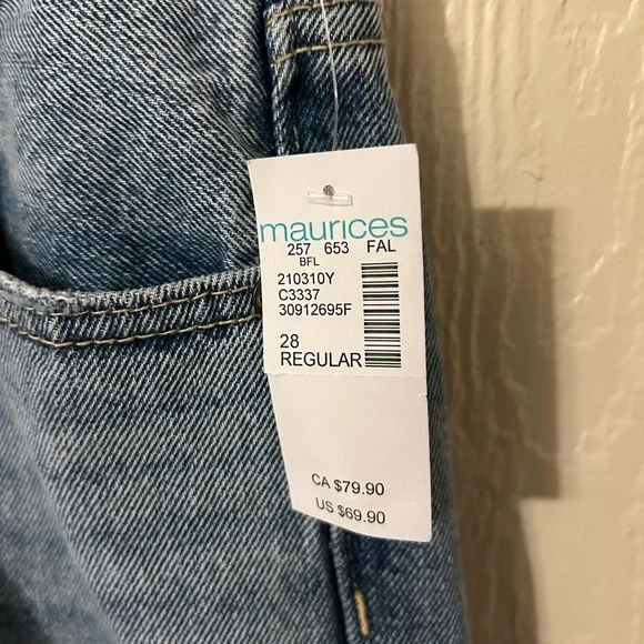 KanCan Medium Blue Denim Jeans with Contrast Stitching - Picture 3 of 5